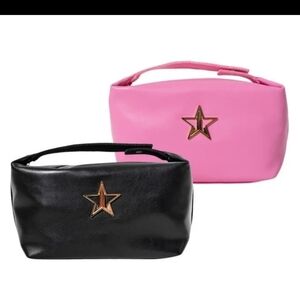 Star-Embellished Black and Pink Women's Bags